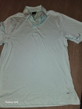Greg Norman Collection  Striped Polo Mens M
